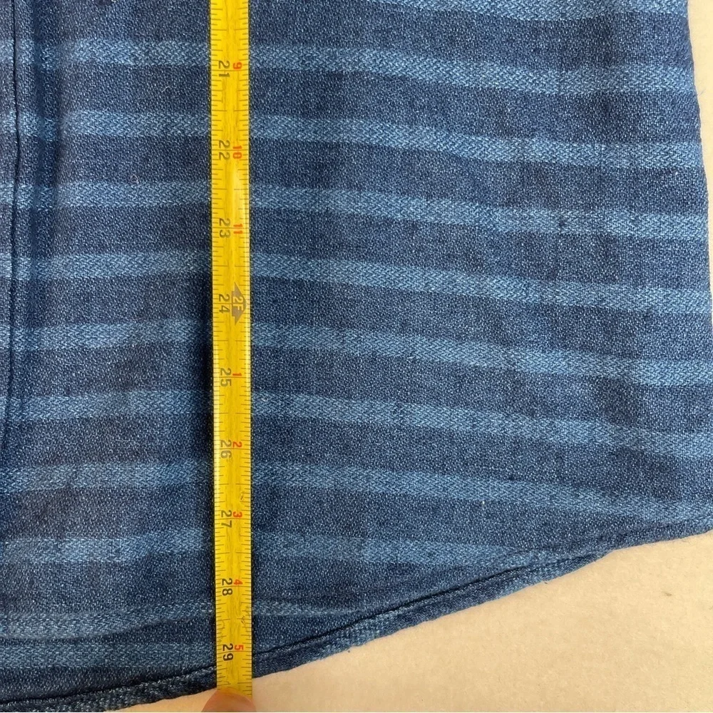 Levi's Made and Crafted Indigo Striped Button Down Shirt Large
